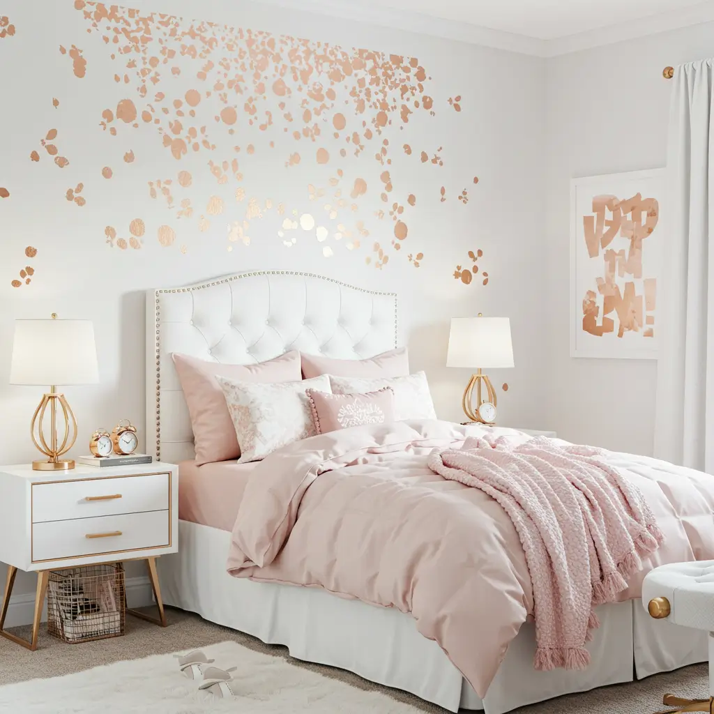 Rose Gold and White