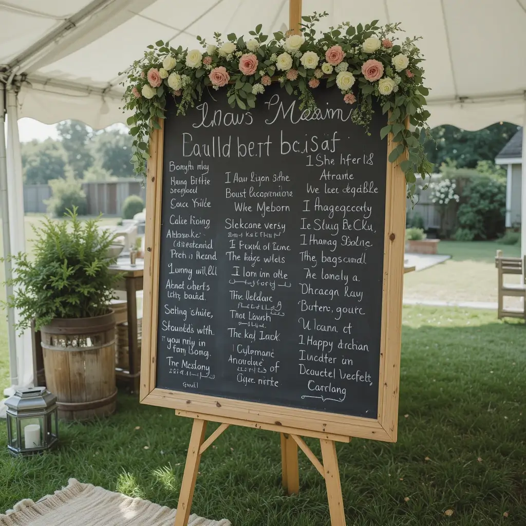 Rustic Chalkboard Guestbook