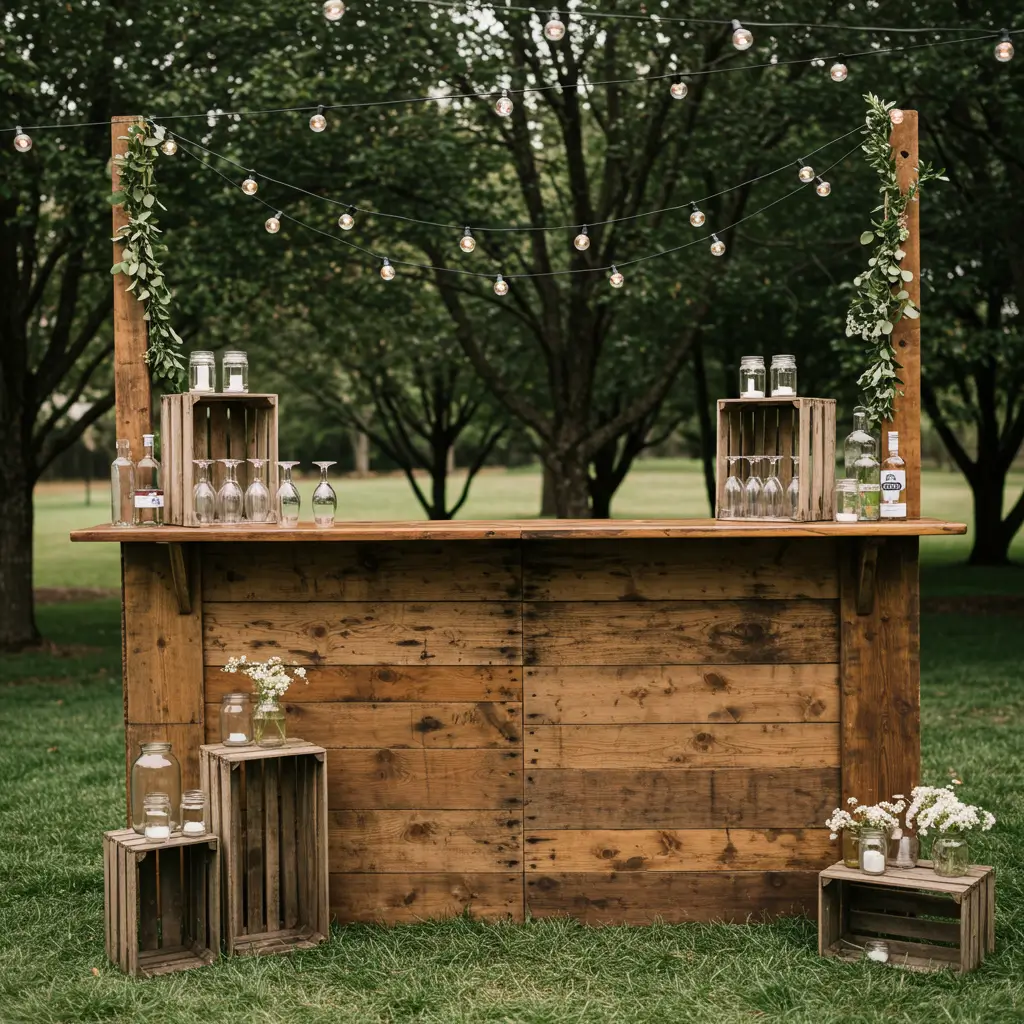Rustic Wooden Bar