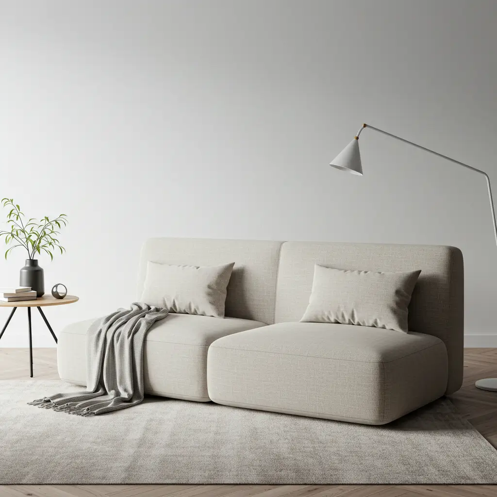 Scandinavian Fabric Pouf Sofa