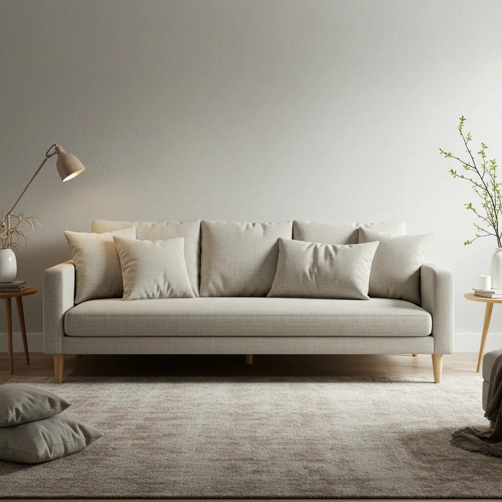 Scandinavian-Inspired Neutral Sofa