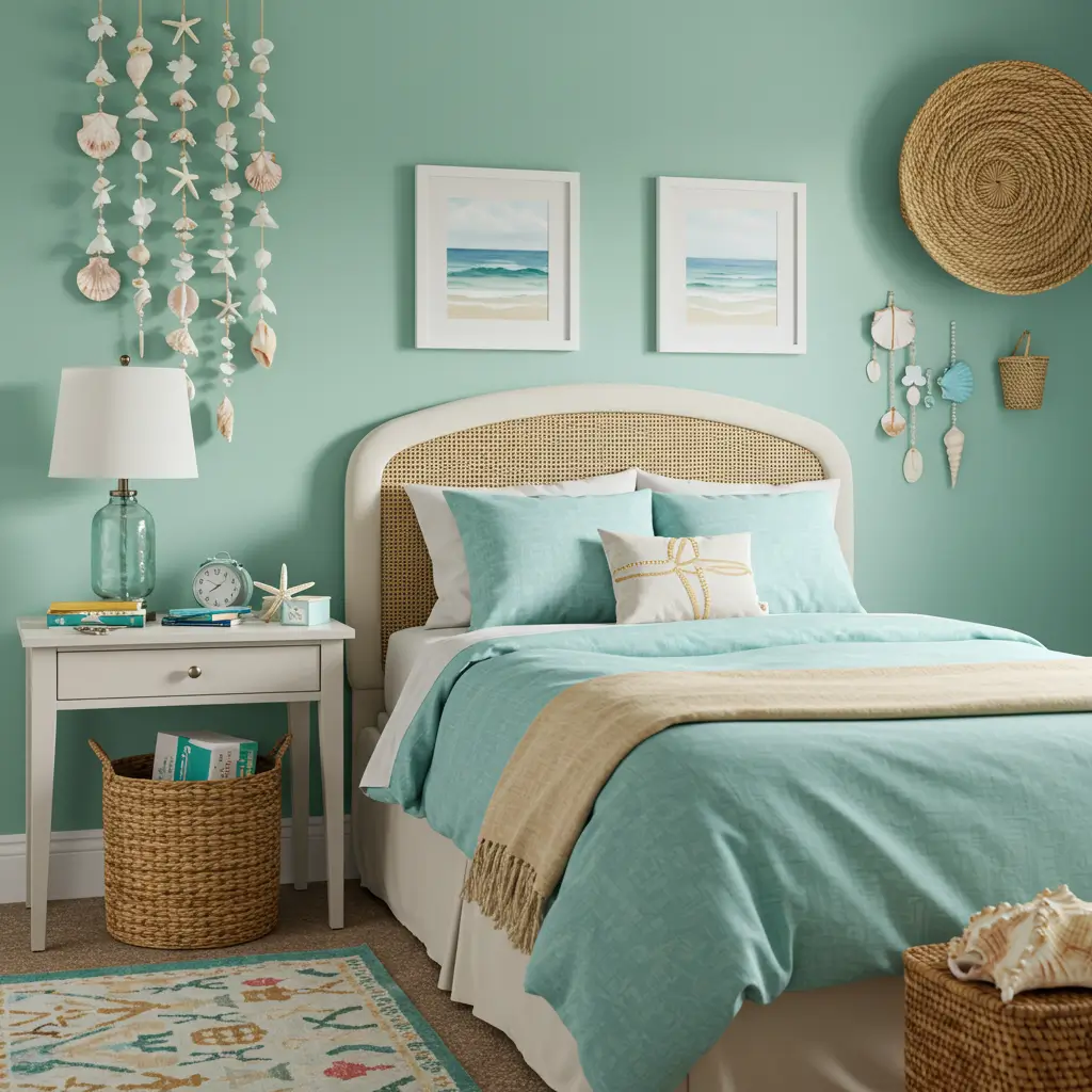 Seafoam Green with Coastal Decor