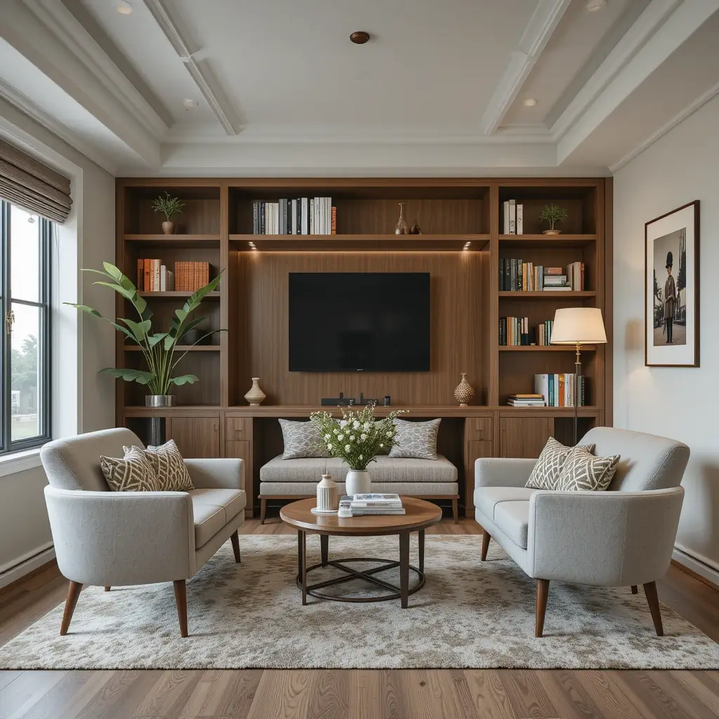 Shared Office with a Cozy Lounge Area