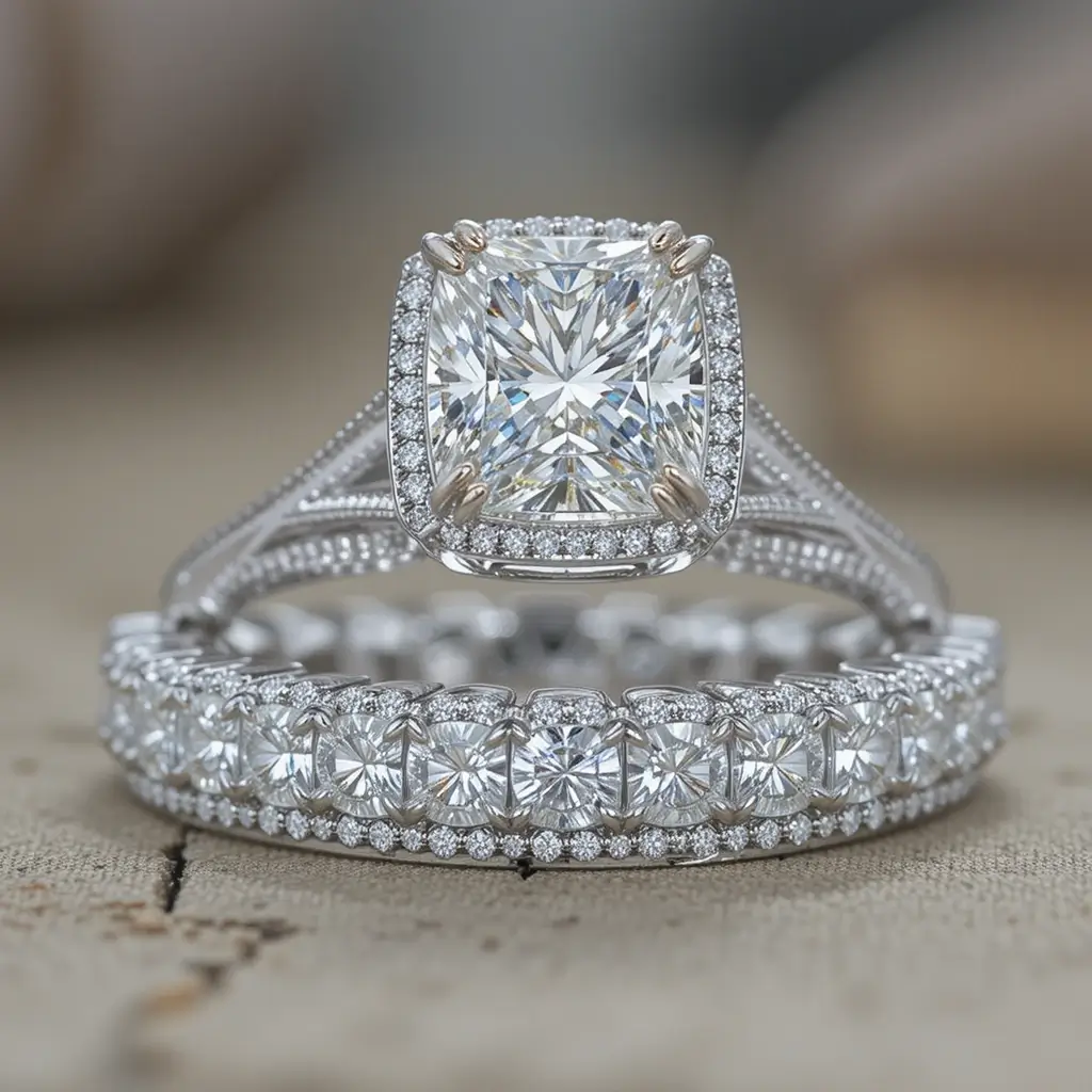 Shared Prong Eternity Band