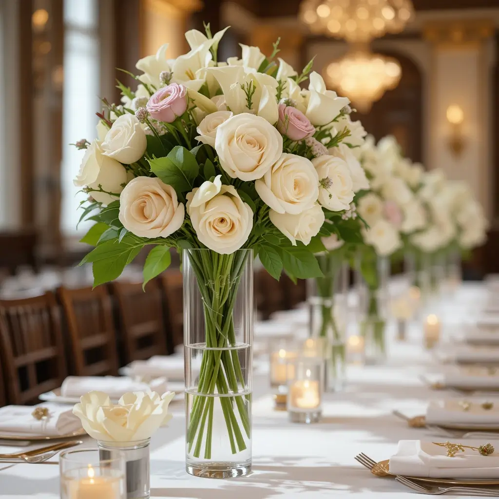 Single Stem Elegance in Glass Vases