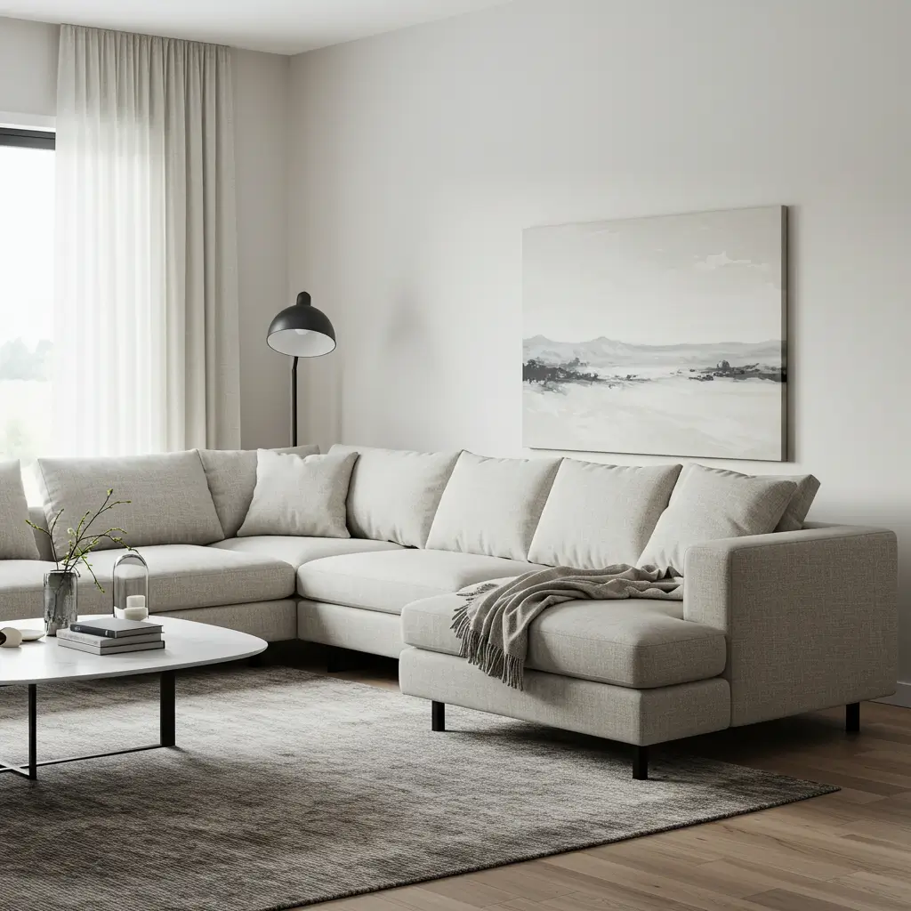 Sleek Low-Profile Sectional Sofa