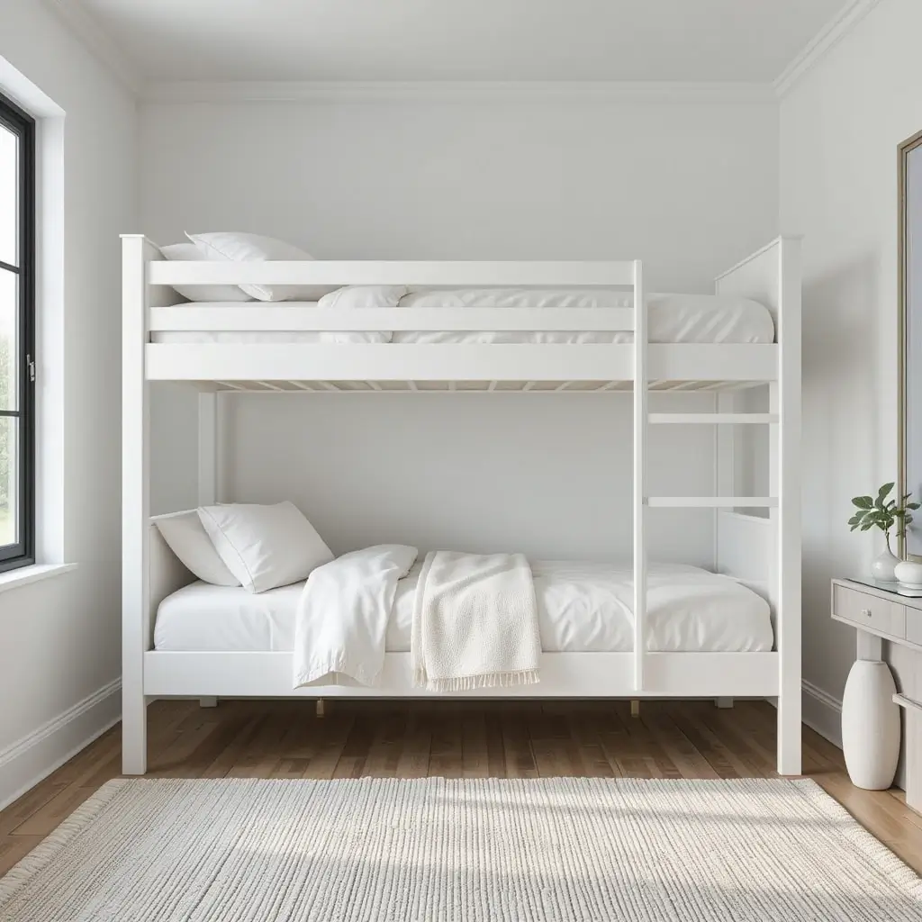 Sleek White Bunk Beds for Minimalist Spaces
