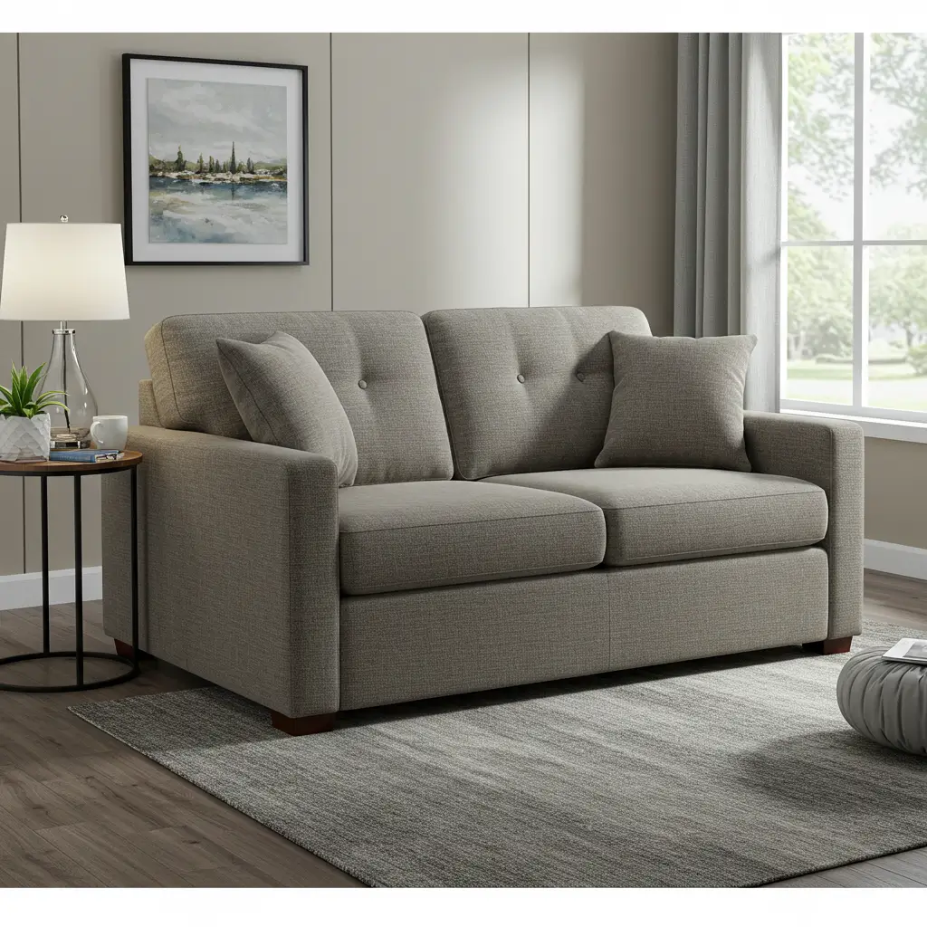 Sleeper Loveseat with Plush Fabric