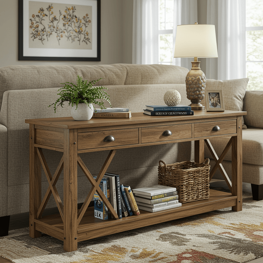 Sofa Table with Handcrafted Joinery