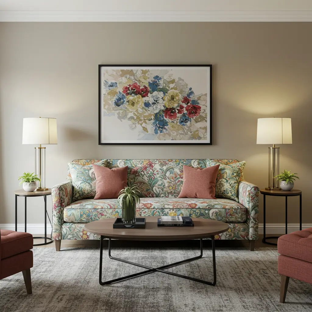 Sofa with Bold Patterns