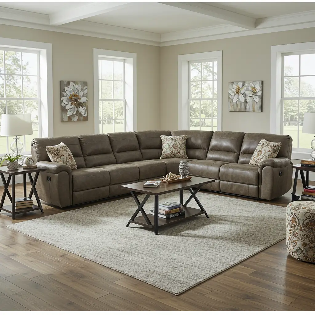 Sofa with Decorative Wooden Legs