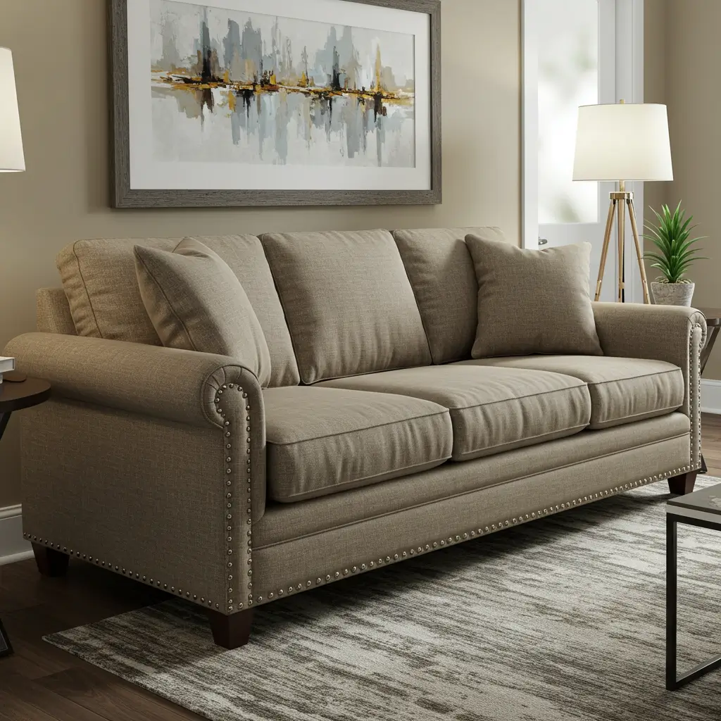 Sofa with Nailhead Trim
