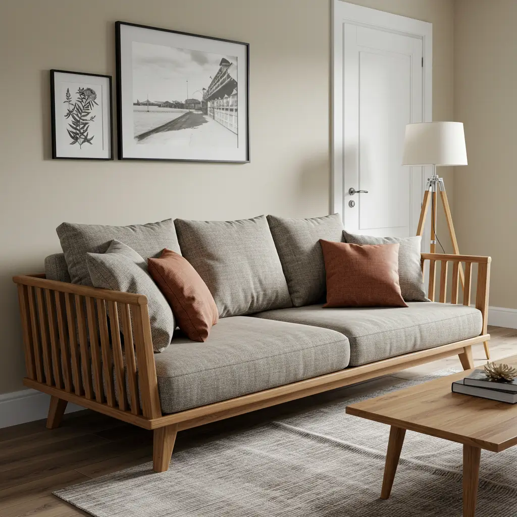 Sofa with Wooden Frame