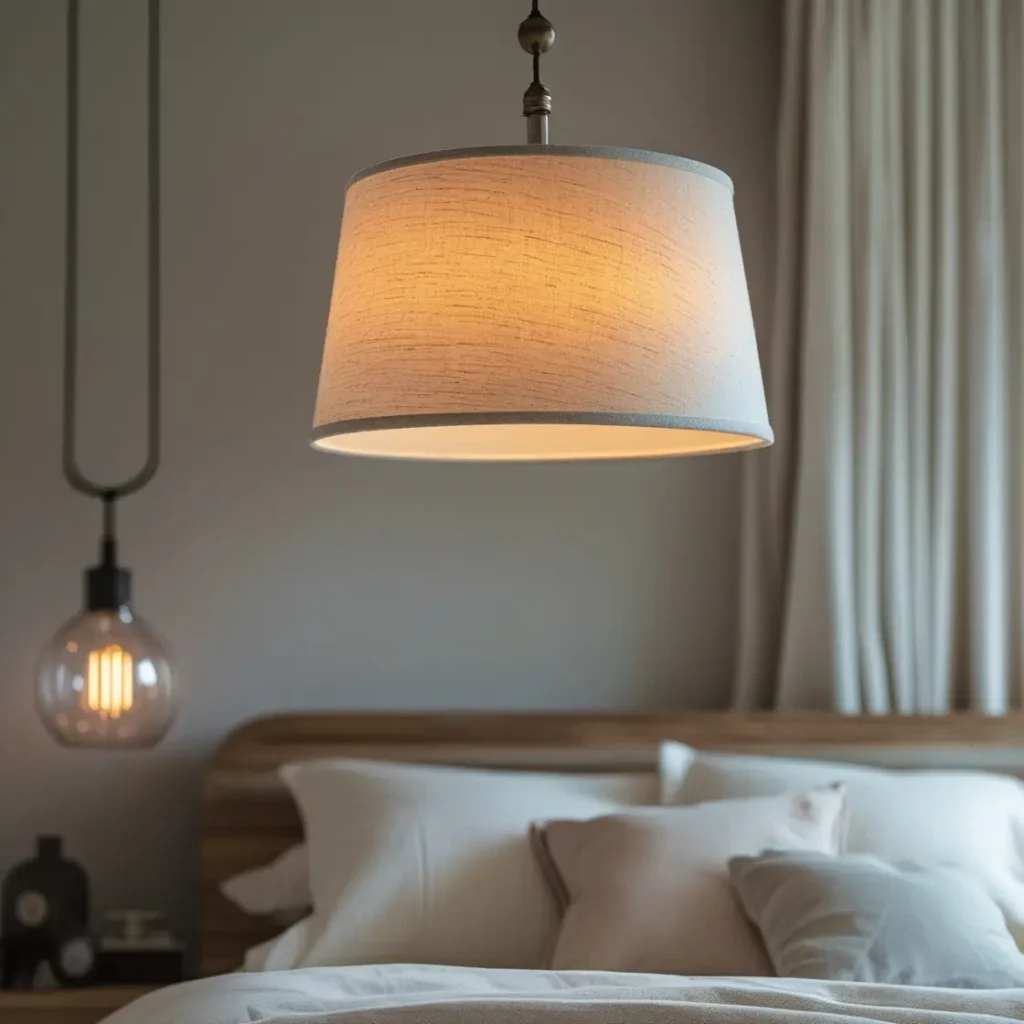 Soft Pendant Lights with Fabric Shades