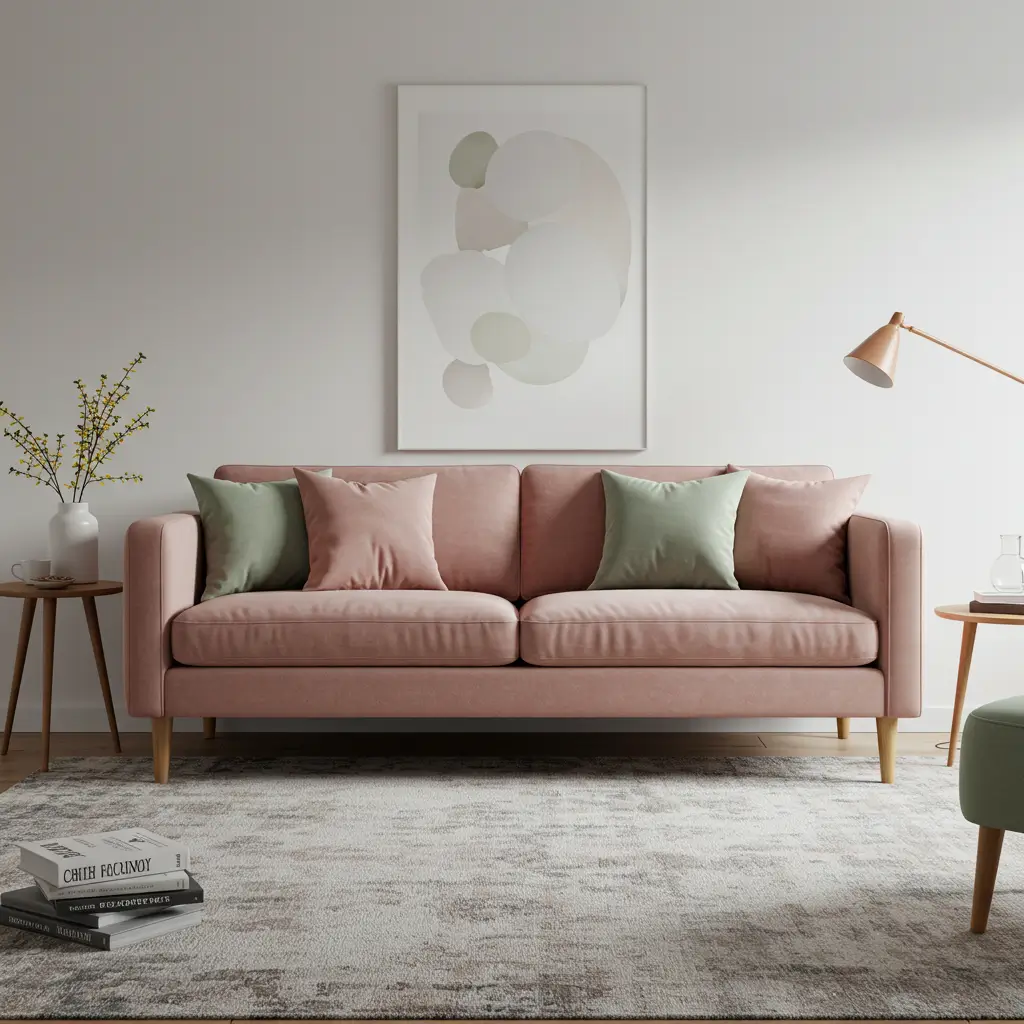 Soft Velvet Scandinavian Sofa