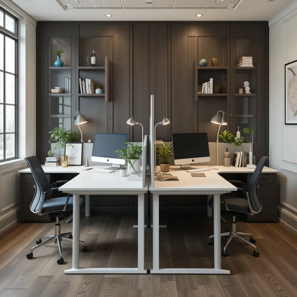 Split Desk for Privacy and Collaboration