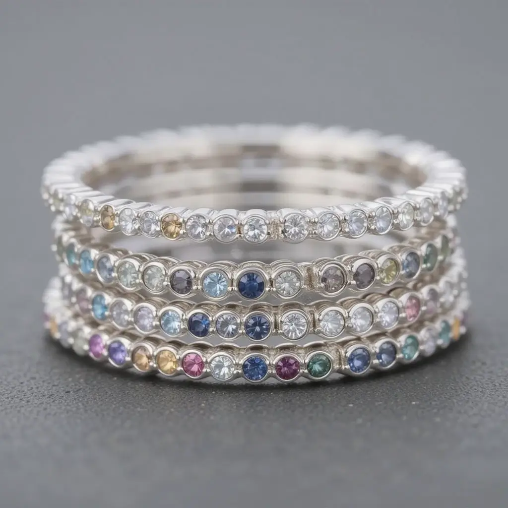 Stackable Gemstone Bands