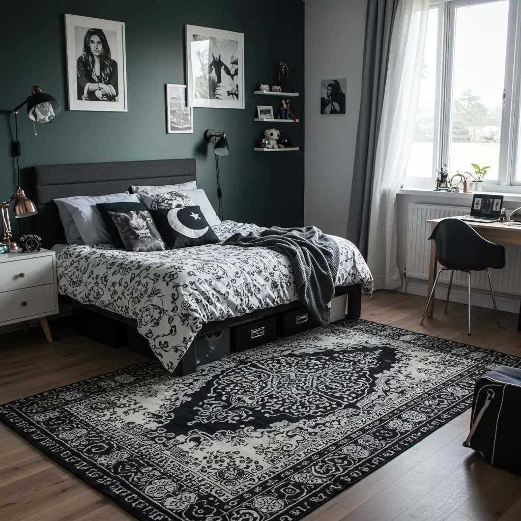 Statement Rug with Bold Patterns