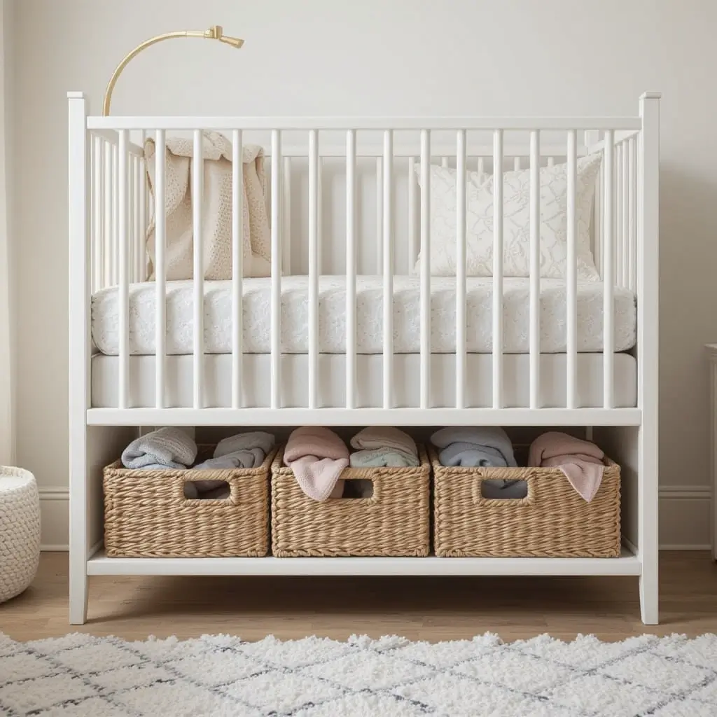 Storage Baskets Under Crib