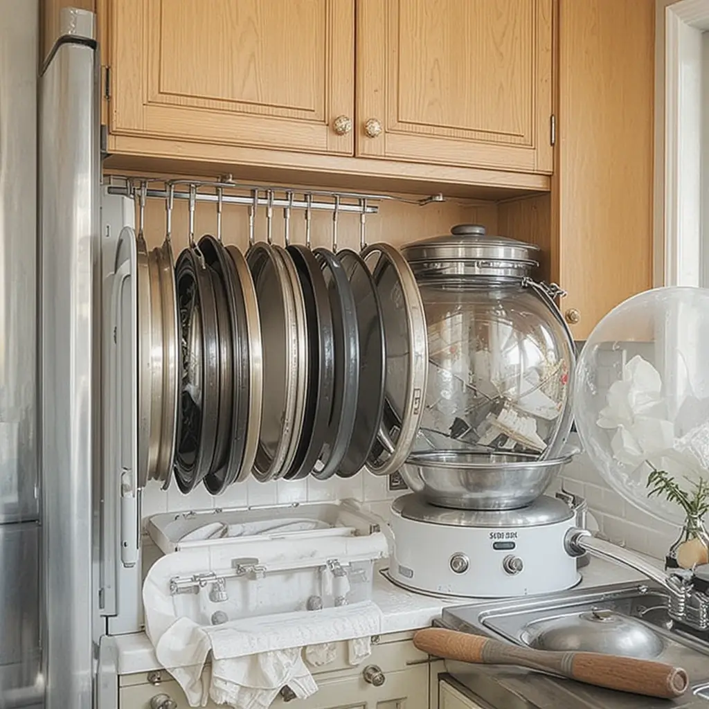 Store Pans on Cabinet Sides