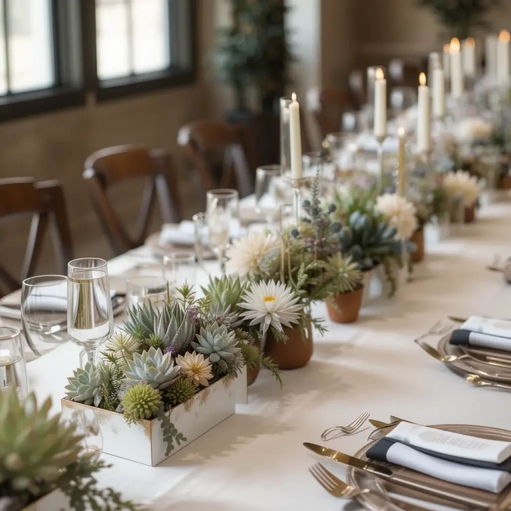 Succulent Centerpieces for Texture