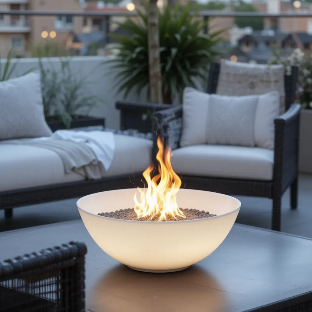 Tabletop Fire Bowl Light