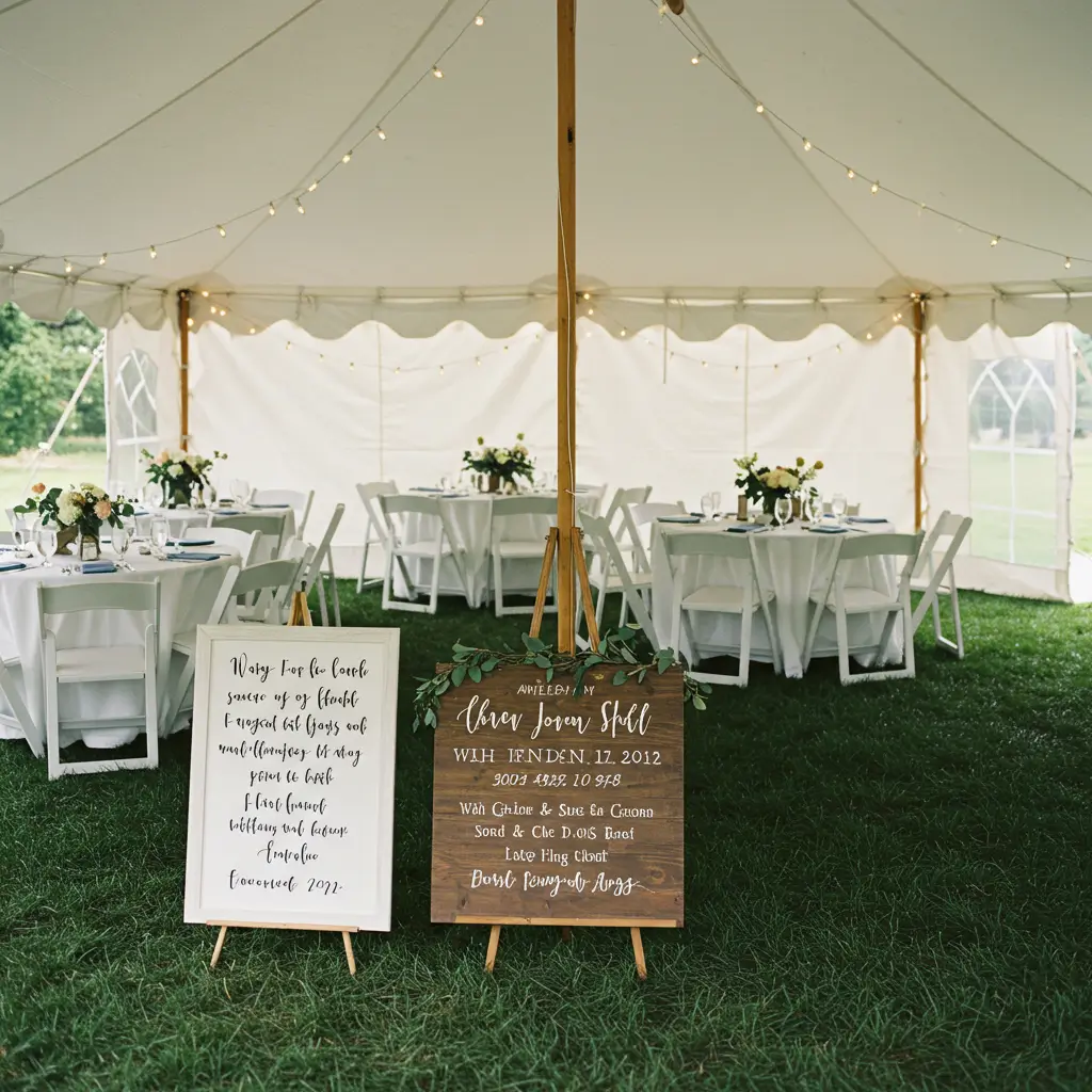Tent with Personalized Signage