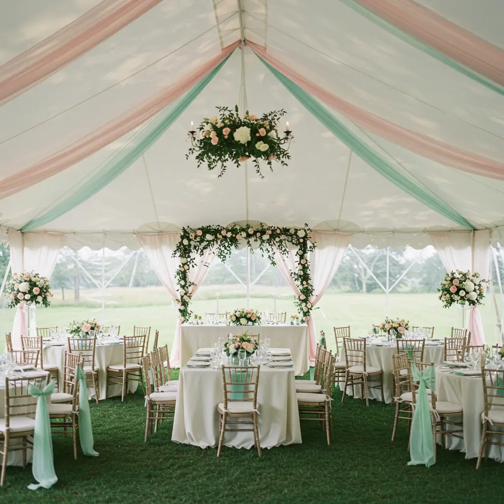 Tent with Soft Pastel Palette