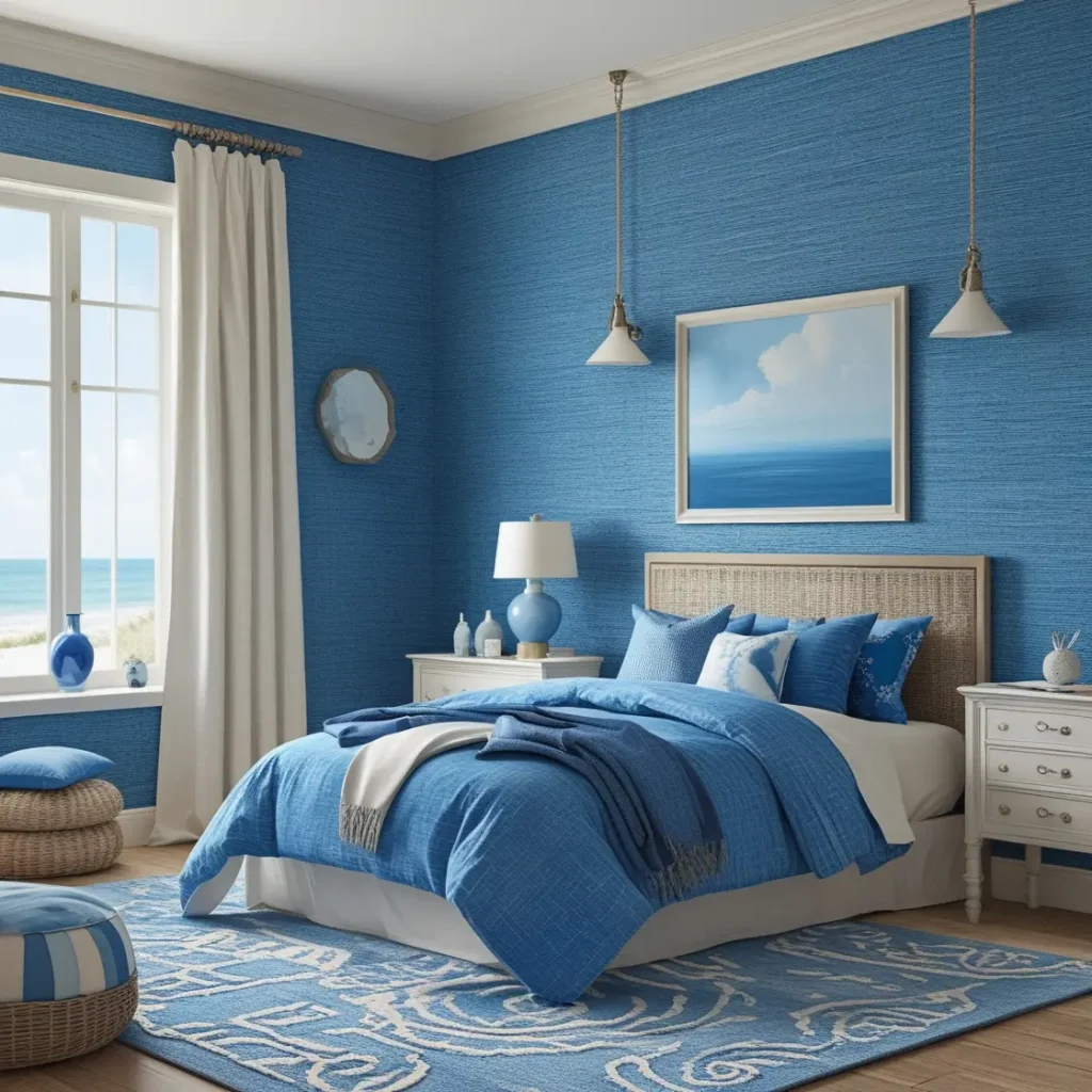 Textured Blue Wallpaper