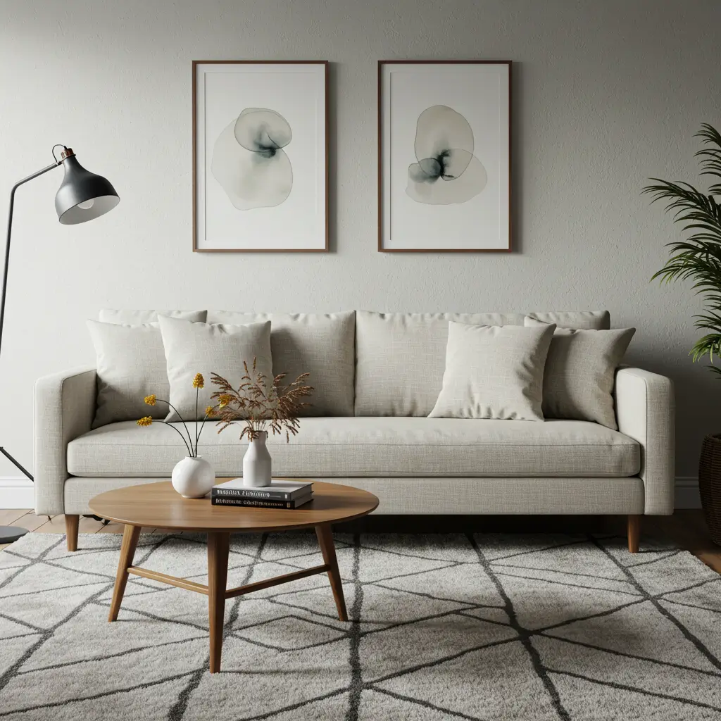 Thin Cushioned Sofa