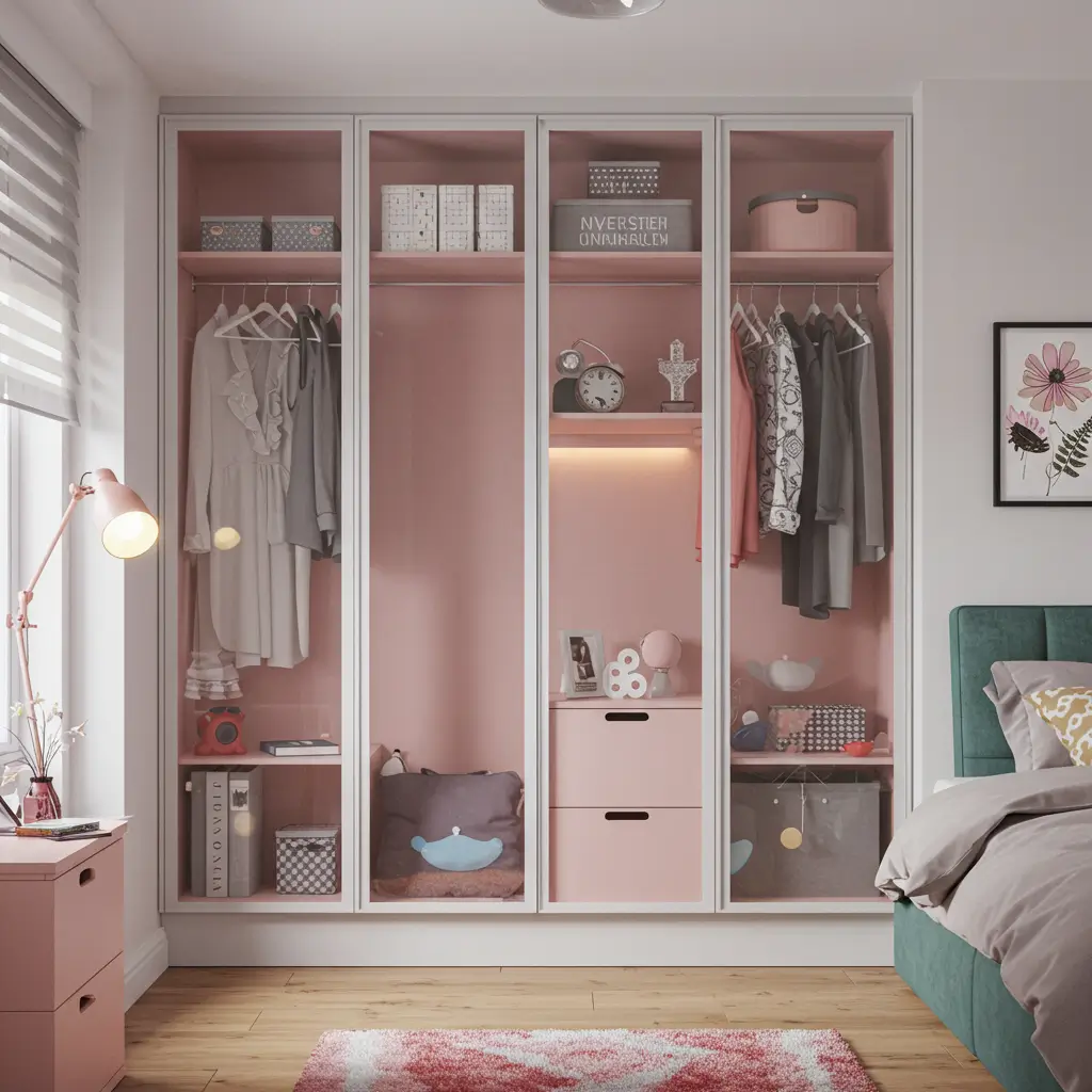 Transparent Cupboard Doors for Modern Teens