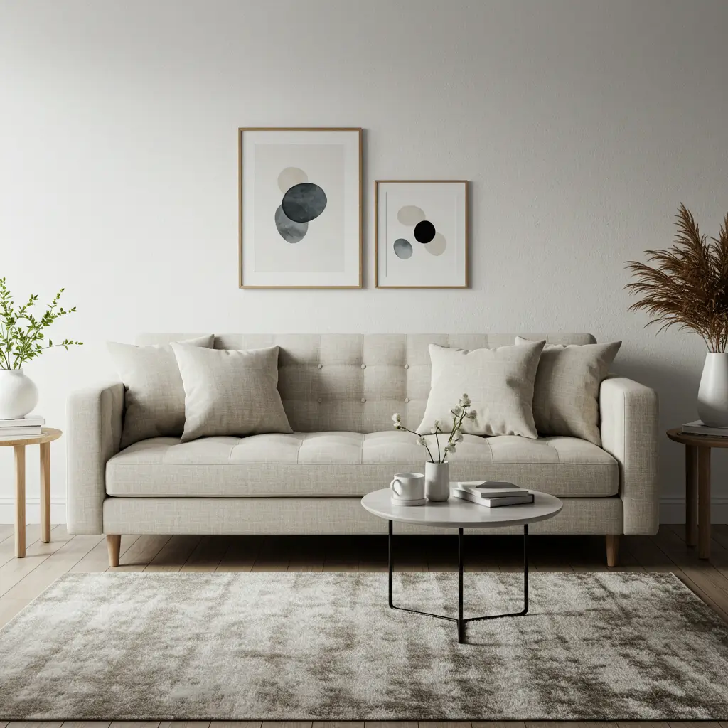 Tufted Minimalist Sofa