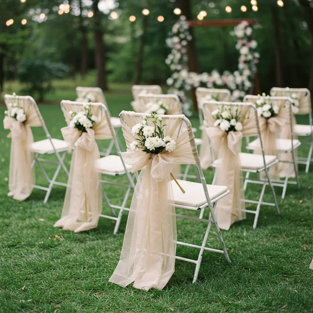 Tulle-Covered Chairs
