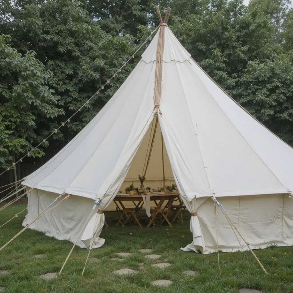 Twine-Wrapped Tent Poles