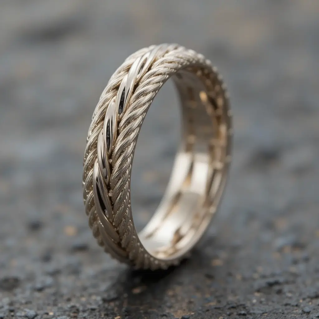 Twist Rope Braided Wedding Band