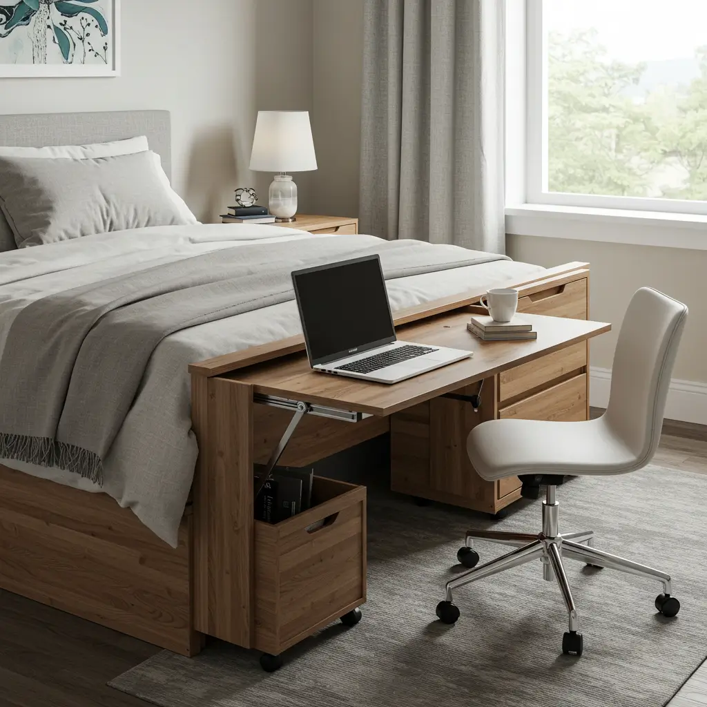 Under-Bed Rolling Desk