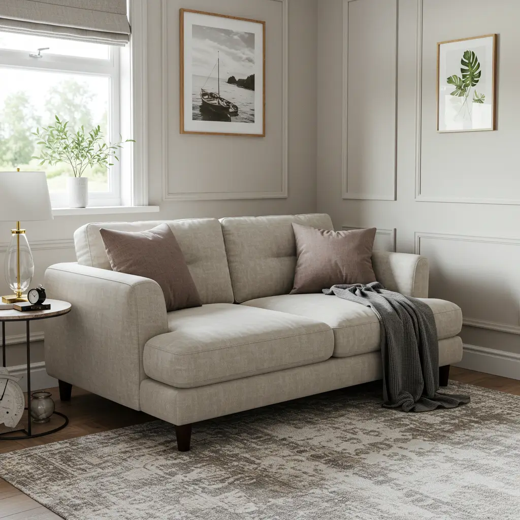 Upholstered Compact Sofa