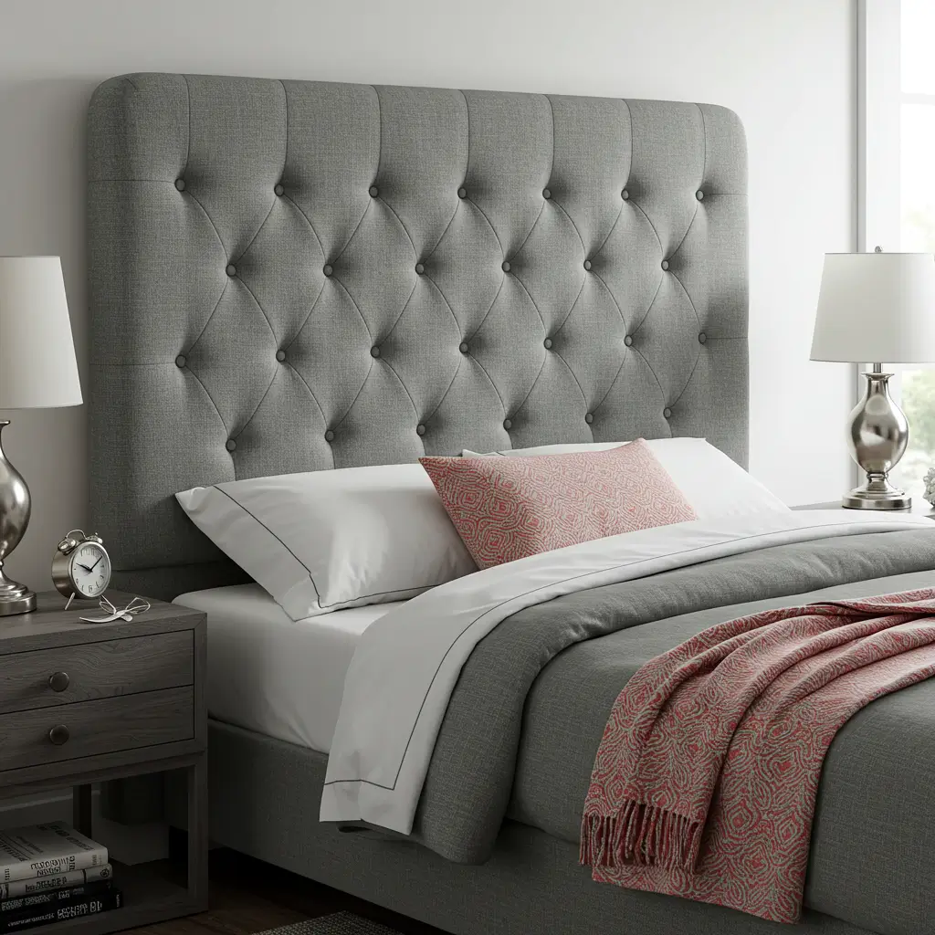 Upholstered Headboards with Button Tufting