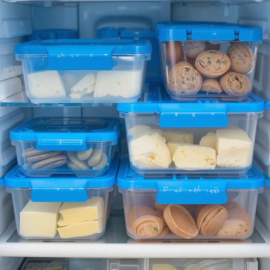 Use Clear Storage Bins in the Fridge