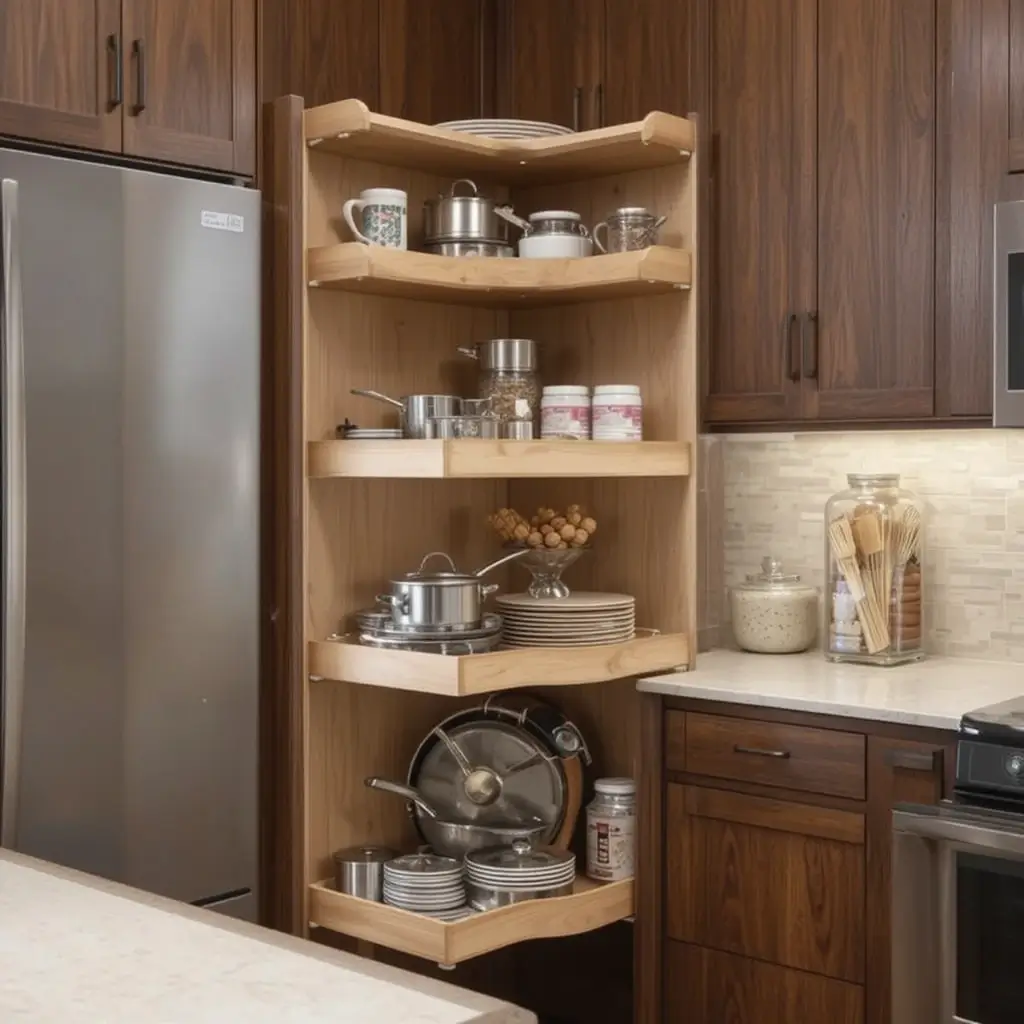 Use Corner Cabinets Efficiently