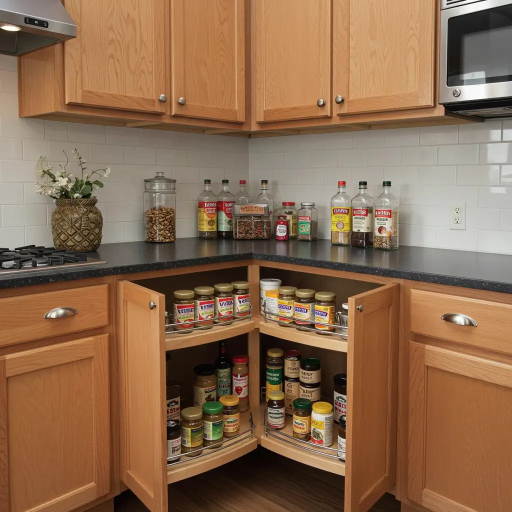 Use Lazy Susans in Cabinets