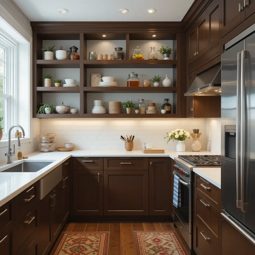 Use Open Shelving to Lighten the Look