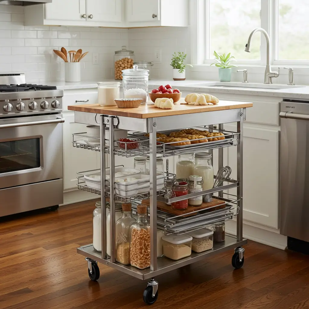 Use Rolling Carts for Extra Storage