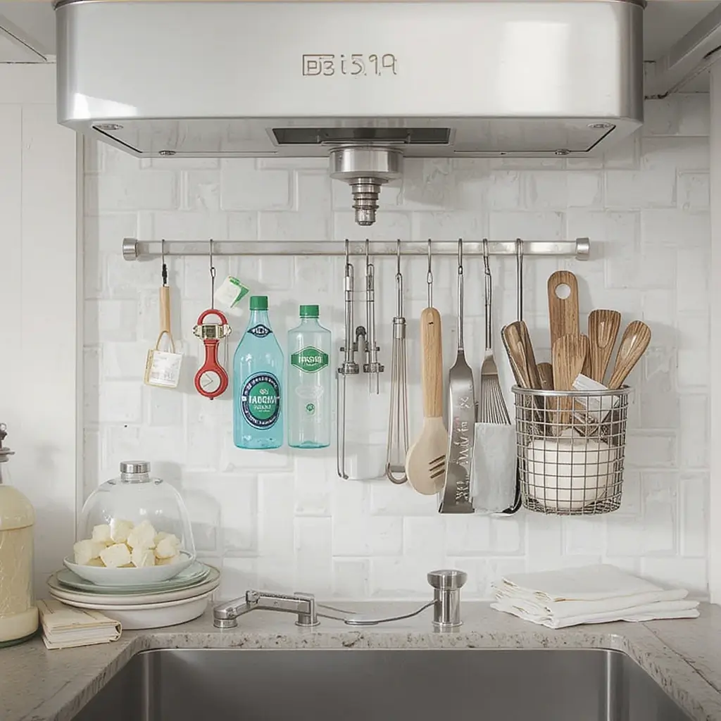 Use Tension Rods Under the Sink