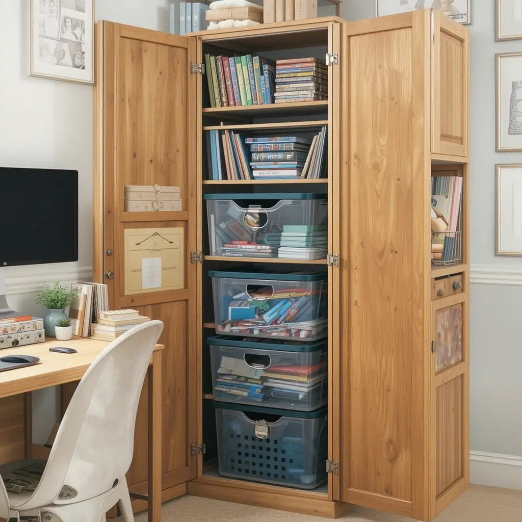 Use Vertical Storage for Office Supplies
