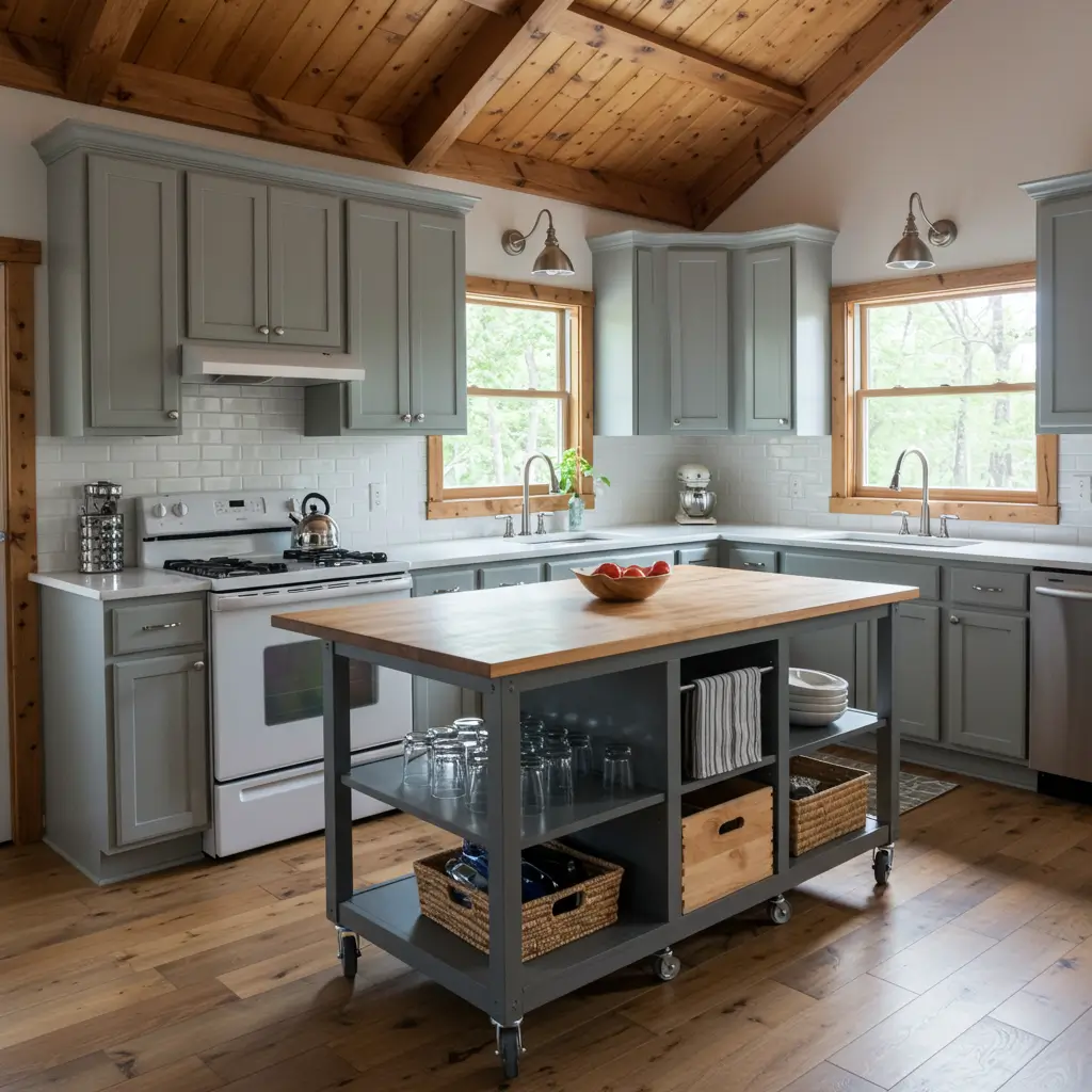 Use a Rolling Kitchen Island