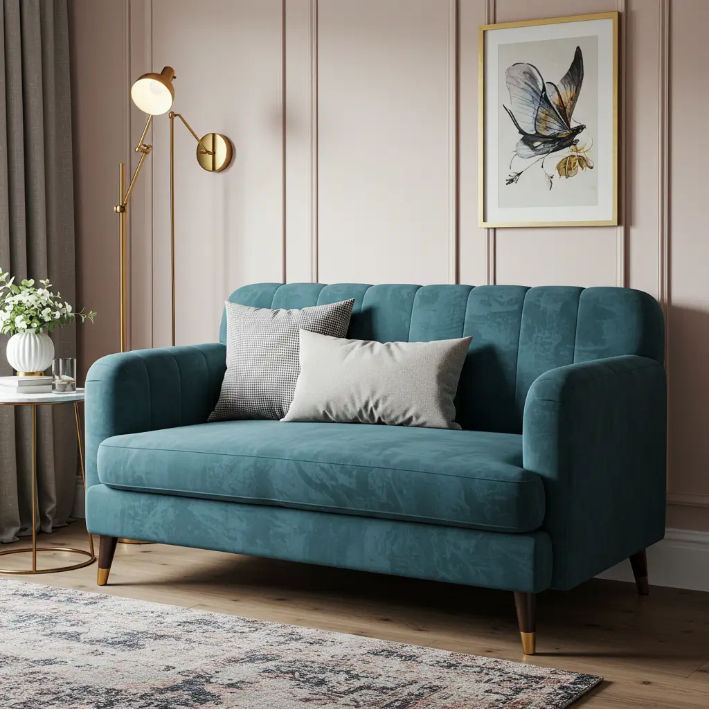 Velvet Compact Sofa