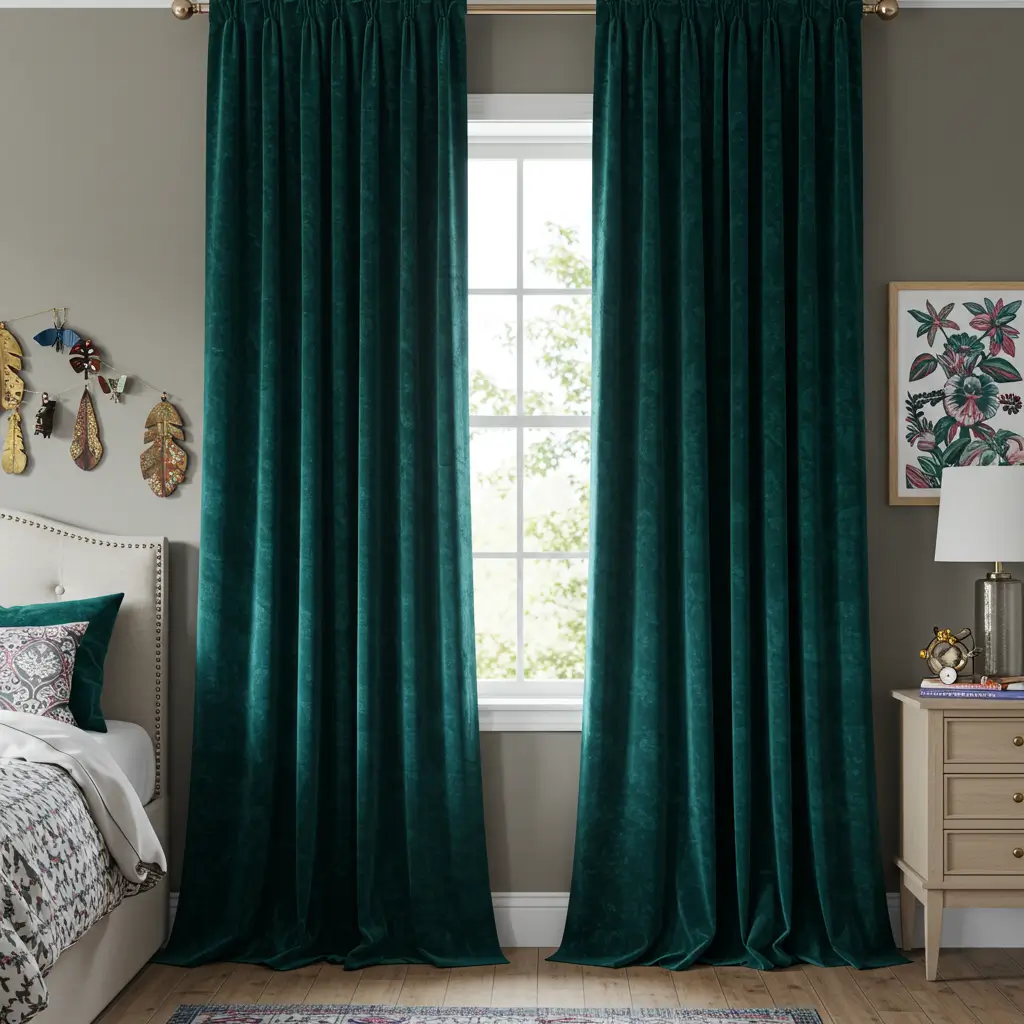 Velvet Jewel-Toned Curtains
