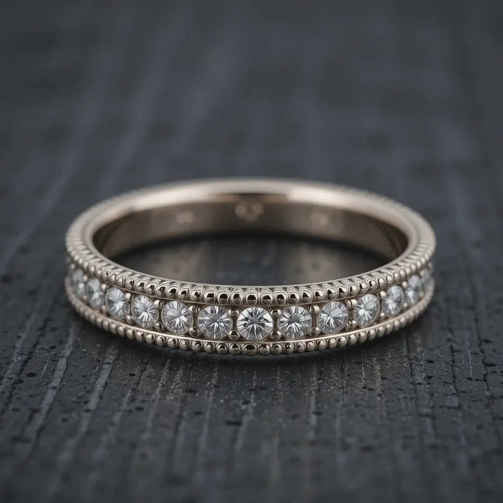 Vintage-Inspired Milgrain Band