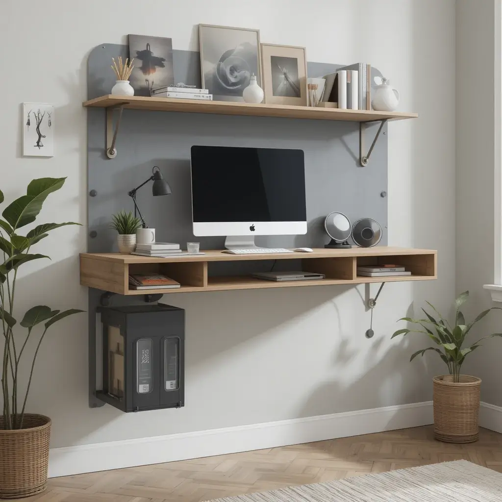 Wall-Mounted Floating Desk